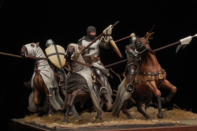 28mm mounted crusader knight miniature — 32mm compatible, 3D printable STL for historical wargaming by Northern Crusades Miniatures