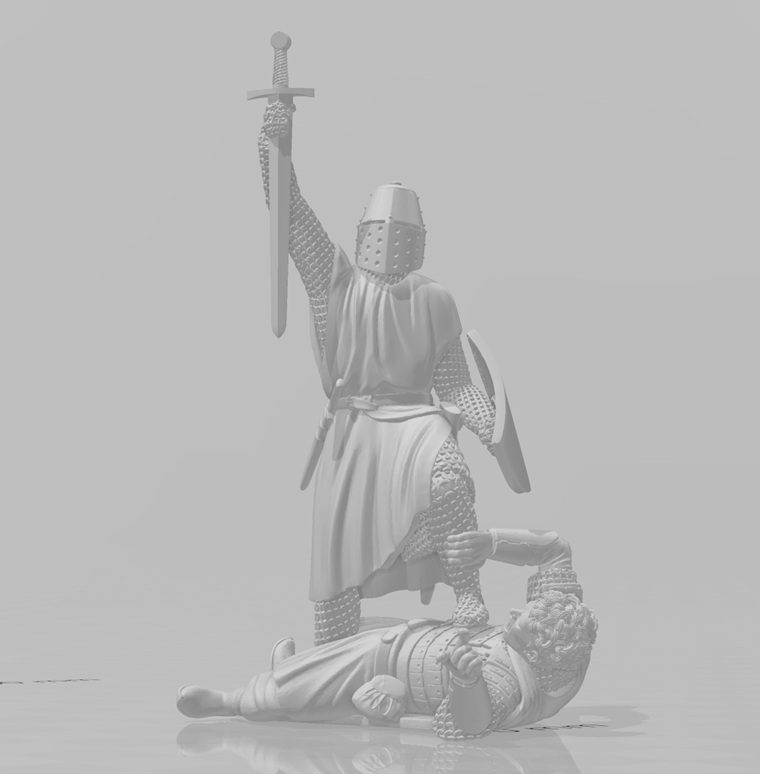 Medieval battle diorama wargaming miniatures