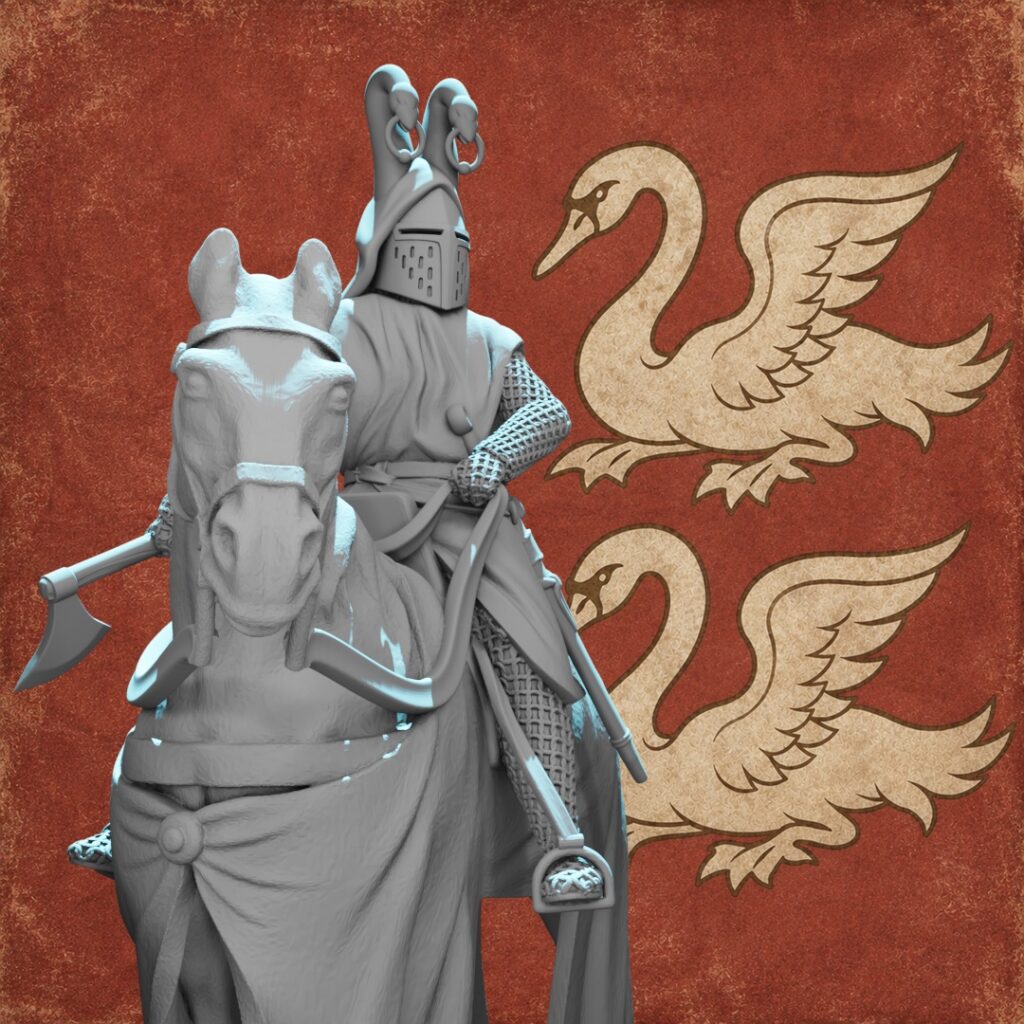 Medieval knight 28/32mm wargaming model